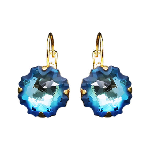 Auskarai „Medūza (Bermudų mėlyna)“ su Swarovski™ kristalais